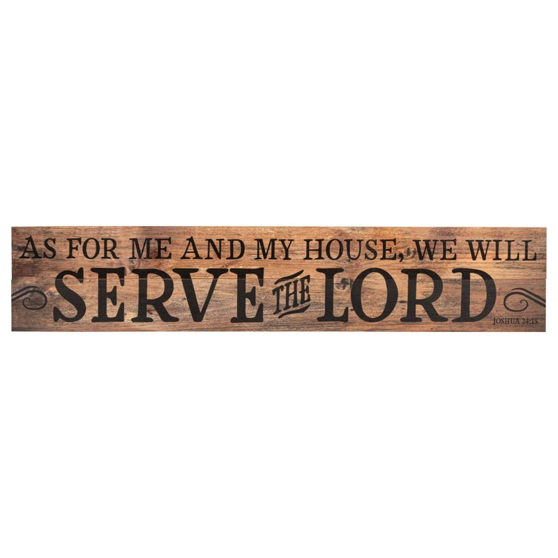P. Graham Dunn My House Will Serve The Lord 7 x 36 Wood Pallet Wall Art Sign Plaque - Image 1